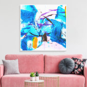 Abstrakt Art Wrapped Canvas Print Leinwanddruck (Insitu (Wohnzimmer))