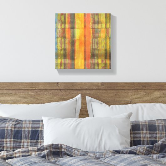 Abstrakt Art Wrapped Canvas Print Leinwanddruck (Insitu (Schlafzimmer))