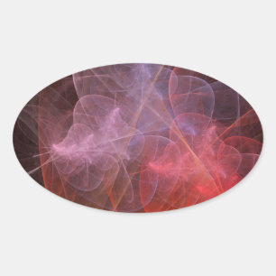 Abstrakt Art Wunderschöne Galaxie Ovaler Aufkleber