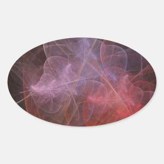 Abstrakt Art Wunderschöne Galaxie Ovaler Aufkleber (Vorderseite)