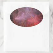 Abstrakt Art Wunderschöne Galaxie Ovaler Aufkleber (Tasche)