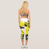 Abstrakt Art Yellow Gran Capri Leggings (Rückseite)