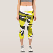 Abstrakt Art Yellow Gran Capri Leggings (Vorderseite)