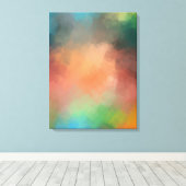 Abstrakt Art Yellow Green Blue Moderne Farben Leinwanddruck (Insitu (Holzboden))