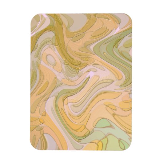 Abstrakt Art Yellow Green Wirbel Magnet (Vertikal)
