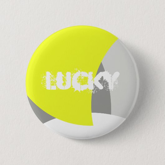 Abstrakt Art Yellow Grey White Button (Vorderseite)