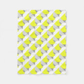 Abstrakt Art Yellow Grey White Fleecedecke (Vorderseite)