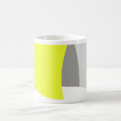 Abstrakt Art Yellow Grey White Kaffeetasse (Mittel)