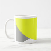 Abstrakt Art Yellow Grey White Kaffeetasse (Links)
