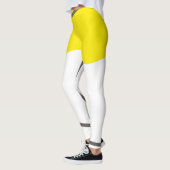 Abstrakt Art Yellow Grey White Minimalismus Leggings (Links)