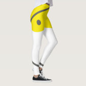 Abstrakt Art Yellow Grey White Minimalismus Leggings (Rechts)