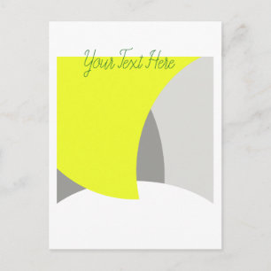 Abstrakt Art Yellow Grey White Postkarte