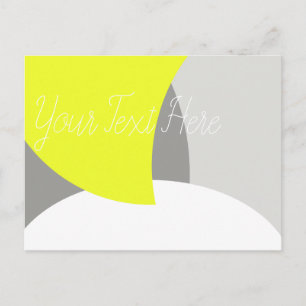 Abstrakt Art Yellow Grey White Postkarte