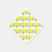 Abstrakt Art Yellow Grey White Serviette (Ecke)