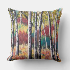 Abstrakt Aspen Tree Pillow Kissen