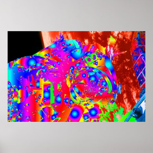 Abstrakt Astronaut Poster (Vorne)