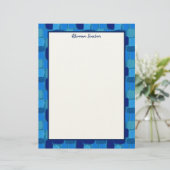 Abstrakt auf blauem Briefpapier (Stehend Vorderseite)