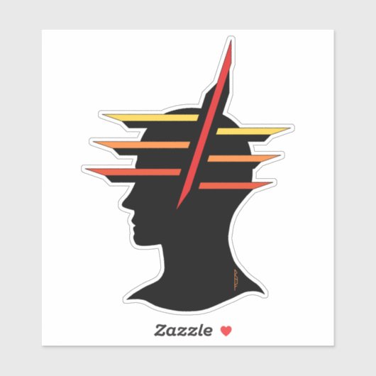 Abstrakt Aufkleber (Blatt)