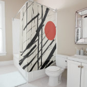 Abstrakt aufkommende Sonne Duschvorhang (Beispiel)