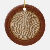 Abstrakt - Augen verschließen Keramikornament (Hinten)