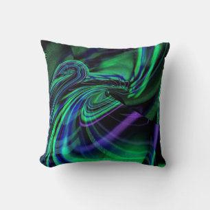 Abstrakt Aurora Borealis Throw Kissen