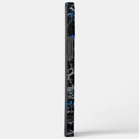 Abstrakt aussehende Fledermausflüge über türkisfar Case-Mate iPhone Hülle (Rückseite / Rechts)