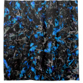 Abstrakt aussehende Fledermausflüge über türkisfar Duschvorhang (Vorderseite)