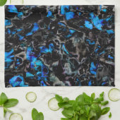 Abstrakt aussehende Fledermausflüge über türkisfar Geschirrtuch (Gefaltet)