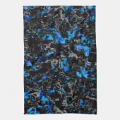 Abstrakt aussehende Fledermausflüge über türkisfar Geschirrtuch (Vertikal)