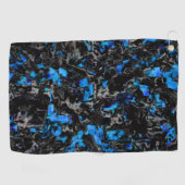 Abstrakt aussehende Fledermausflüge über türkisfar Golfhandtuch (Horizontal)