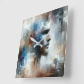 Abstrakt Avant-Garde Man Quadratische Wanduhr (Winkel)