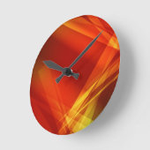 Abstrakt-Background RED YELLOW GREEN DIGITAL RANDO Runde Wanduhr (Winkel)