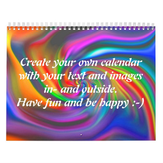 Abstrakt Background Spirals soft II + Ihr Text Kalender (Titelbild)