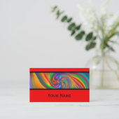 Abstrakt Background Spirals soft II + Ihr Text Visitenkarte (Stehend Vorderseite)