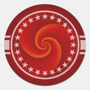 Abstrakt Background Spirals soft III + Ihr Text Runder Aufkleber