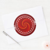 Abstrakt Background Spirals soft III + Ihr Text Runder Aufkleber (Umschlag)