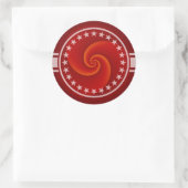 Abstrakt Background Spirals soft III + Ihr Text Runder Aufkleber (Tasche)