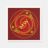 Abstrakt Background Spirals soft III + monogramm Serviette (Vorderseite)