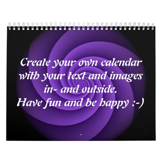Abstrakt Background Spirals Soft IV + Ihr Text Kalender (Titelbild)