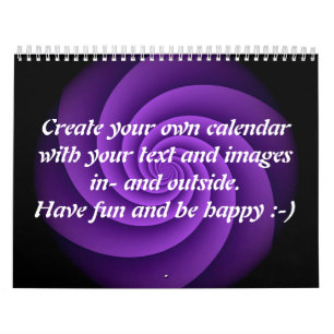Abstrakt Background Spirals Soft IV + Ihr Text Kalender