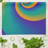 Abstrakt Background Spirals soft V Geschirrtuch (Gefaltet)