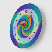 Abstrakt Background Spirals soft V Große Wanduhr (Winkel)
