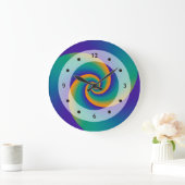 Abstrakt Background Spirals soft V Große Wanduhr (Zuhause)