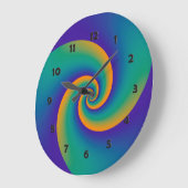Abstrakt Background Spirals soft V Große Wanduhr (Winkel)