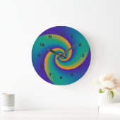 Abstrakt Background Spirals soft V Große Wanduhr (Zuhause)