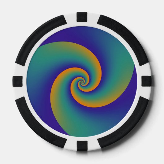Abstrakt Background Spirals soft V Pokerchips (Vorderseite)