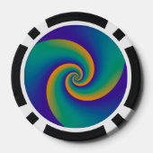 Abstrakt Background Spirals soft V Pokerchips (Rückseite)