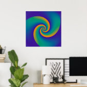 Abstrakt Background Spirals soft V Poster (Heimbüro)