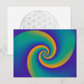 Abstrakt Background Spirals soft V Postkarte (Vorne/Hinten)