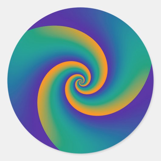 Abstrakt Background Spirals soft V Runder Aufkleber (Vorderseite)